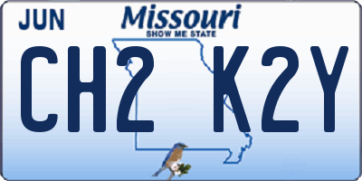 MO license plate CH2K2Y