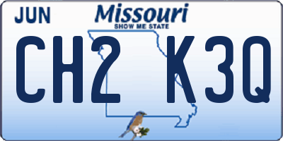 MO license plate CH2K3Q