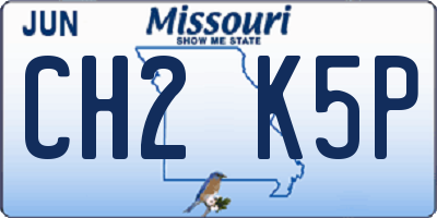 MO license plate CH2K5P