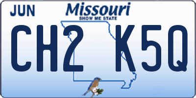 MO license plate CH2K5Q