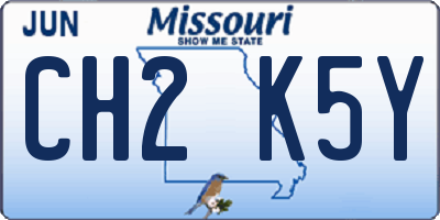 MO license plate CH2K5Y