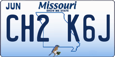 MO license plate CH2K6J