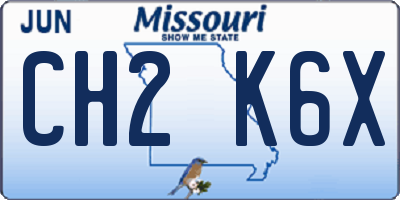 MO license plate CH2K6X