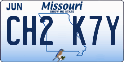 MO license plate CH2K7Y