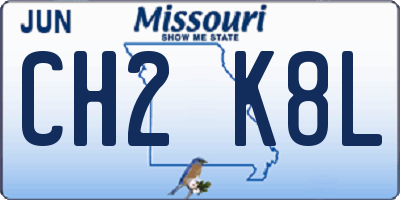 MO license plate CH2K8L