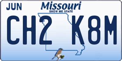 MO license plate CH2K8M