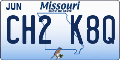 MO license plate CH2K8Q