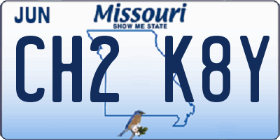 MO license plate CH2K8Y
