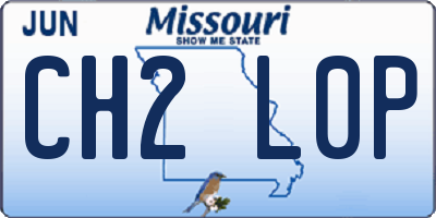 MO license plate CH2L0P