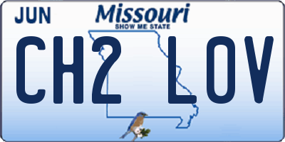 MO license plate CH2L0V