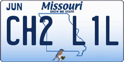 MO license plate CH2L1L