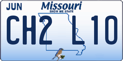 MO license plate CH2L1O