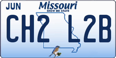 MO license plate CH2L2B