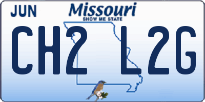 MO license plate CH2L2G