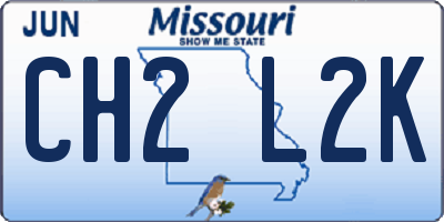 MO license plate CH2L2K