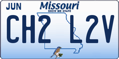MO license plate CH2L2V