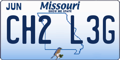 MO license plate CH2L3G