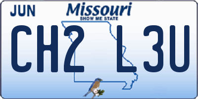 MO license plate CH2L3U