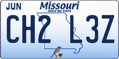 MO license plate CH2L3Z