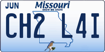 MO license plate CH2L4I