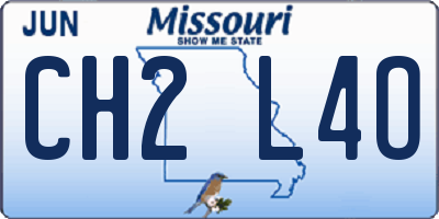 MO license plate CH2L4O