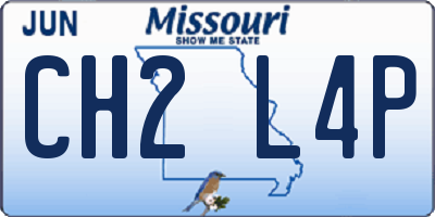 MO license plate CH2L4P