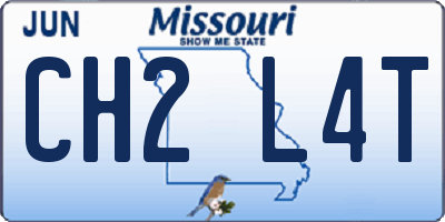 MO license plate CH2L4T