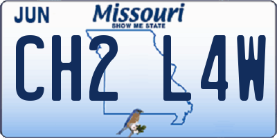 MO license plate CH2L4W