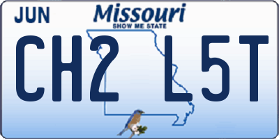 MO license plate CH2L5T