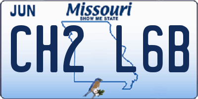 MO license plate CH2L6B