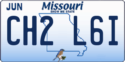 MO license plate CH2L6I