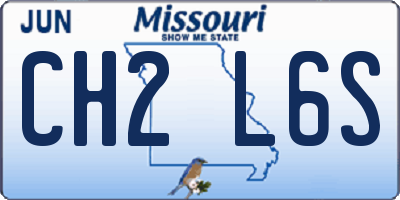 MO license plate CH2L6S