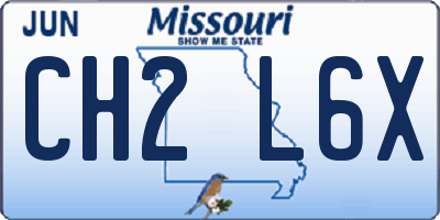 MO license plate CH2L6X