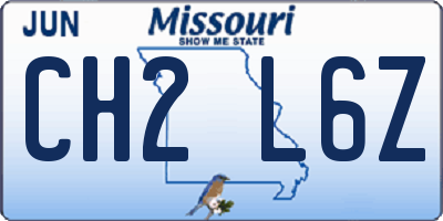 MO license plate CH2L6Z