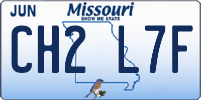 MO license plate CH2L7F