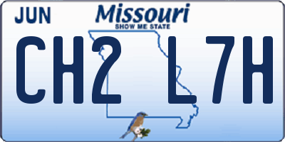 MO license plate CH2L7H