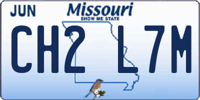 MO license plate CH2L7M