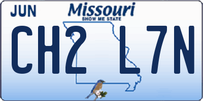 MO license plate CH2L7N