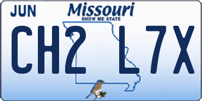 MO license plate CH2L7X