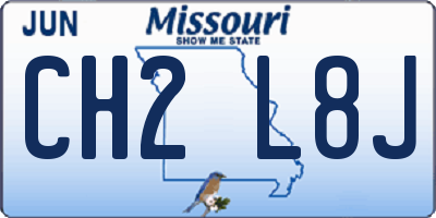 MO license plate CH2L8J