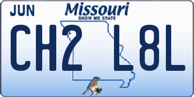 MO license plate CH2L8L