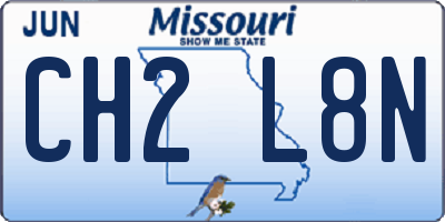 MO license plate CH2L8N
