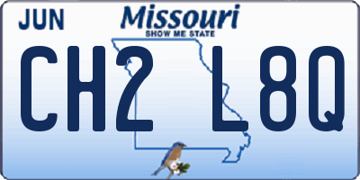 MO license plate CH2L8Q