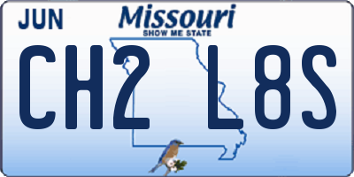 MO license plate CH2L8S