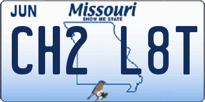 MO license plate CH2L8T