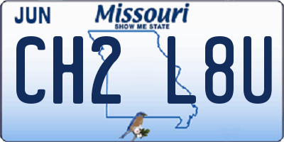 MO license plate CH2L8U