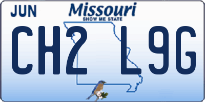 MO license plate CH2L9G