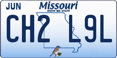 MO license plate CH2L9L