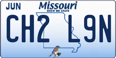 MO license plate CH2L9N