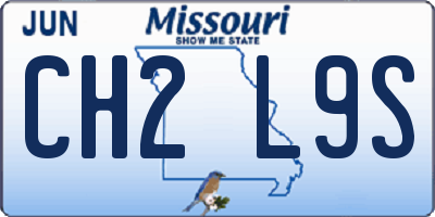 MO license plate CH2L9S